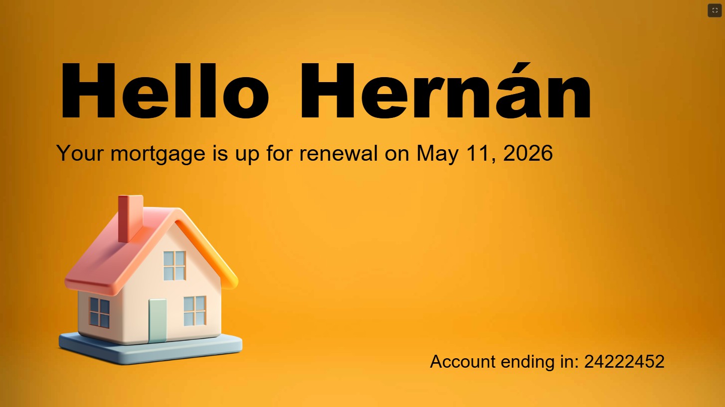 Mortgage Renewal demo